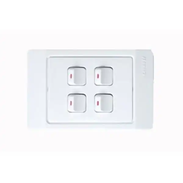 16A Mặt có 4 công tắc một chiều