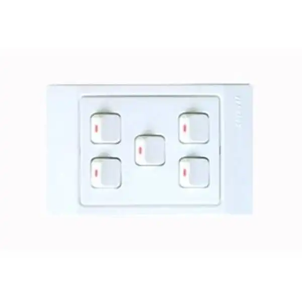 16A Mặt có 5 công tắc 1 chiều