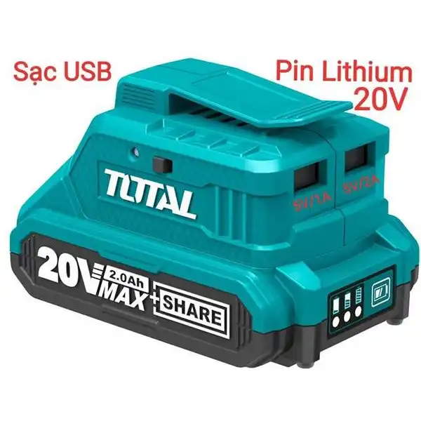 20V Đế sạc có cổng USB Total TUCLI2001