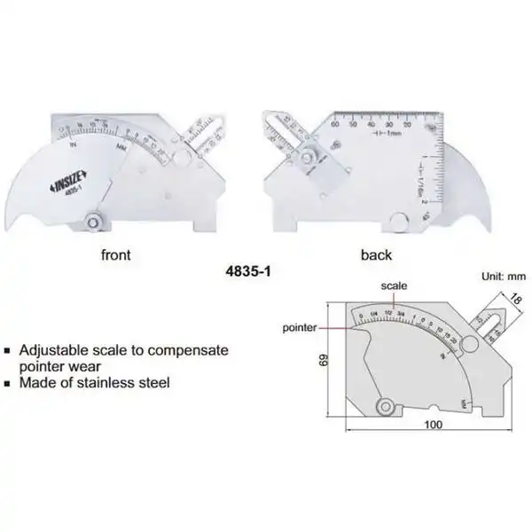 Dưỡng đo mối hàn Insize 4835-1
