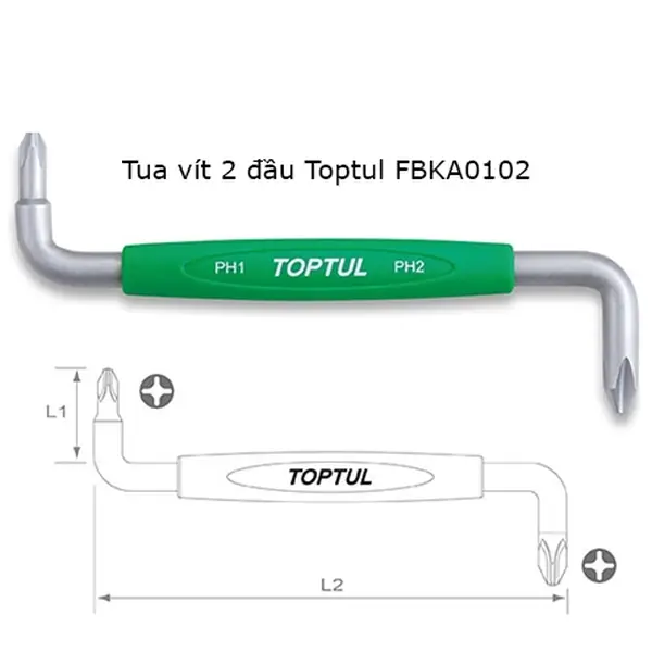 Tua vít bake 2 đầu TOPTUL FBKA0102